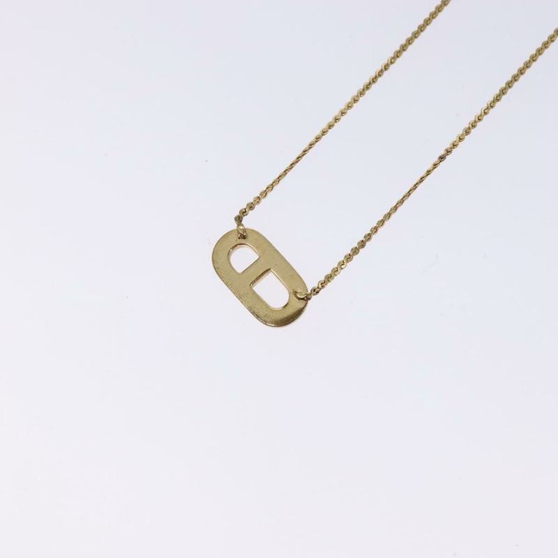 【日本直送】Christian Dior CD Logo 項鍊 金屬金 Auth 140832-8