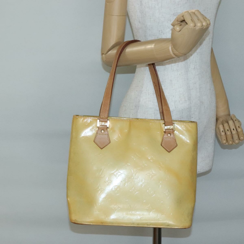 【日本直送】路易威登 Monogram Vernis Houston 手提包 灰色 M91053 LV 正品 BA5516-22