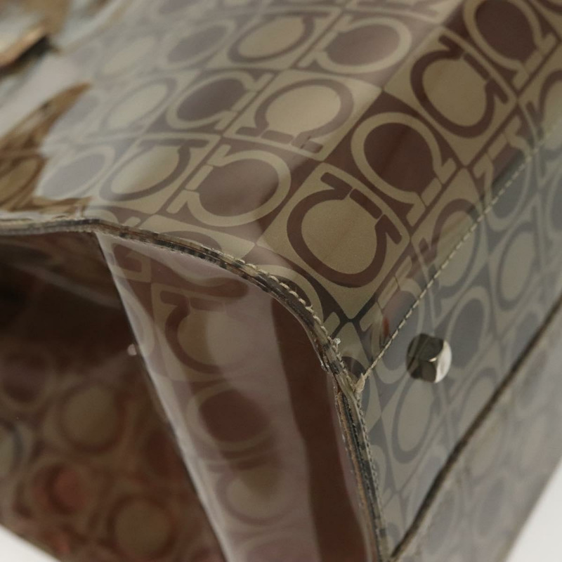 【日本直送】Salvatore Ferragamo 手提包 棕色乙烯基材質 正品 BA5417-14