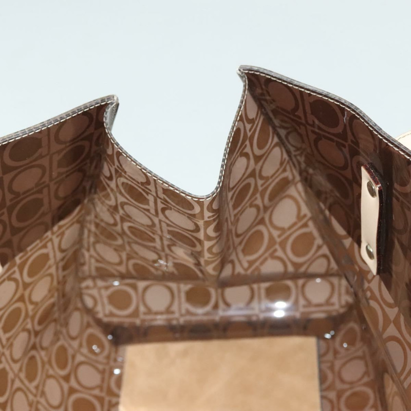 【日本直送】Salvatore Ferragamo 手提包 棕色乙烯基材質 正品 BA5417-16