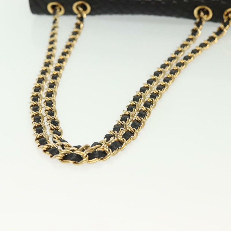 【日本直送】BALLY 絎縫鏈條單肩包 皮革 黑色 金色 正品 BA5433-6