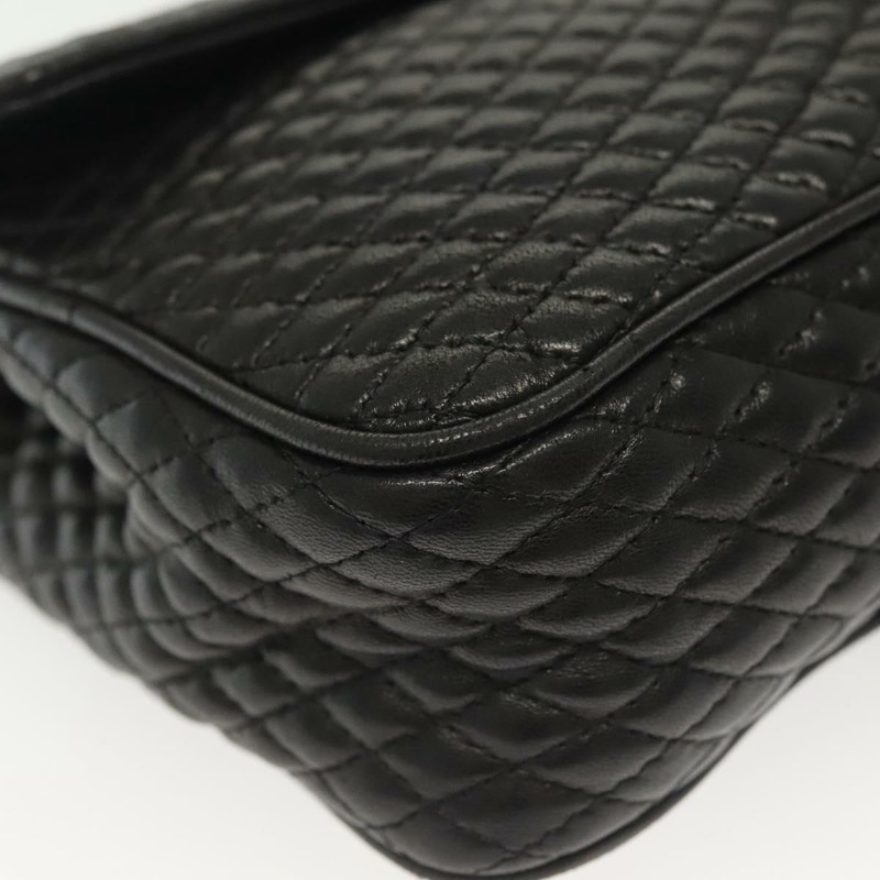 【日本直送】BALLY 絎縫鏈條單肩包 皮革 黑色 金色 正品 BA5433-7