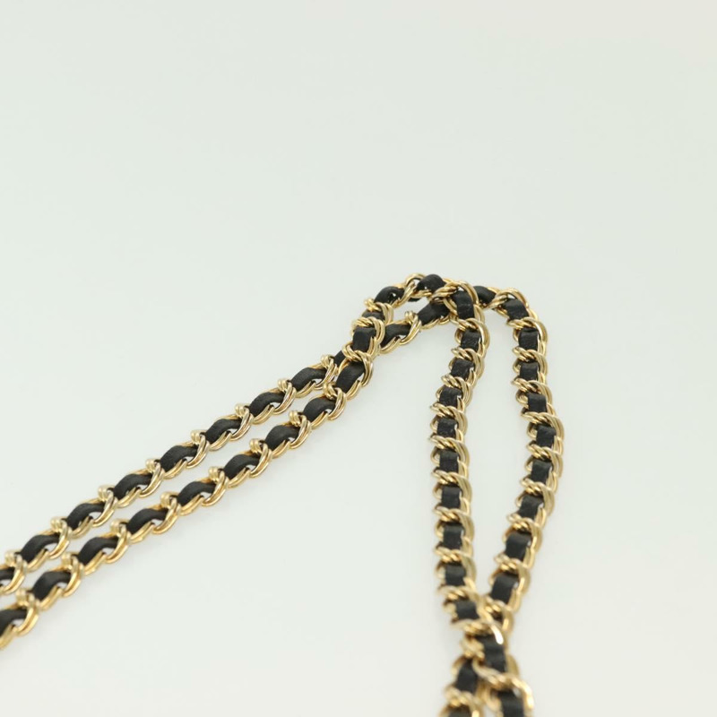 【日本直送】BALLY 絎縫鏈條單肩包 皮革 黑色 金色 正品 BA5433-13