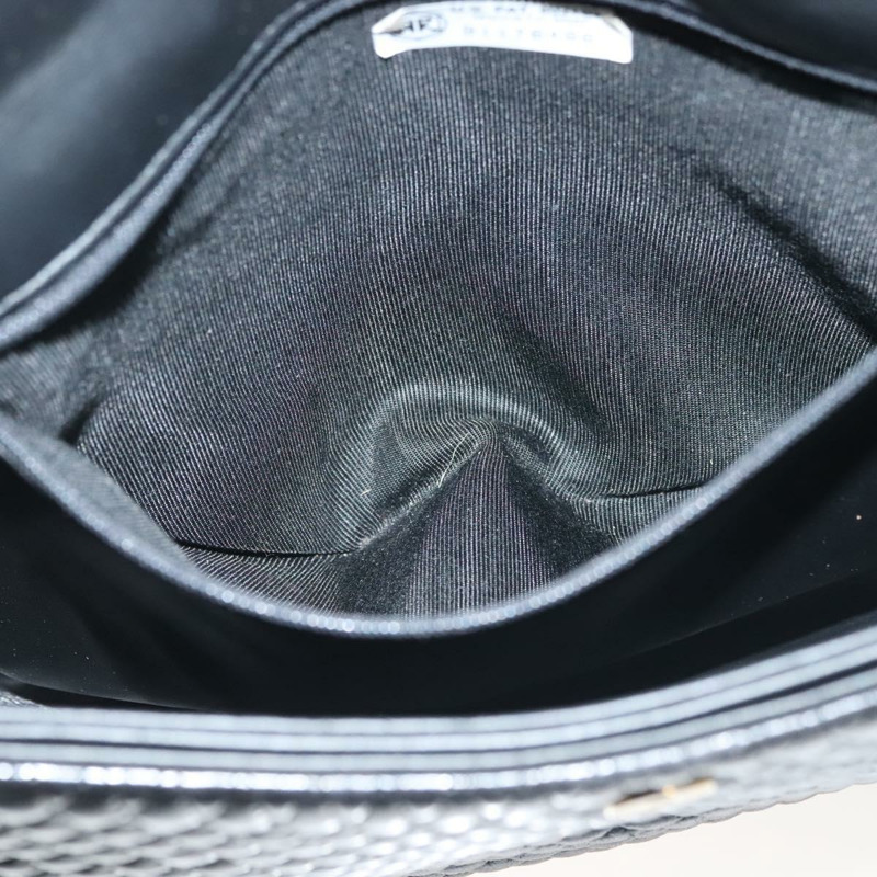 【日本直送】BALLY 絎縫鏈條單肩包 皮革 黑色 金色 正品 BA5433-20