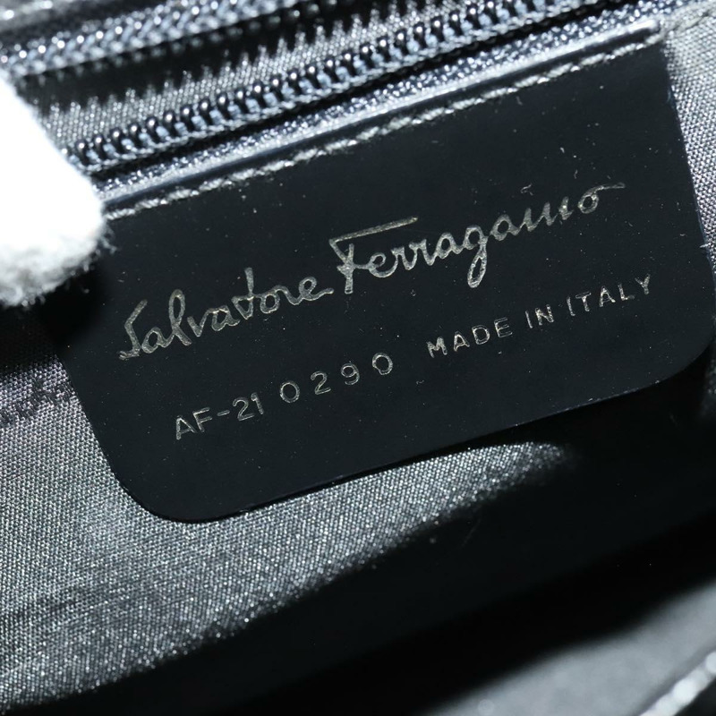 【日本直送】Salvatore Ferragamo Gancini 手提包 皮革 兩用 黑色 金色 正品 BA5503-10
