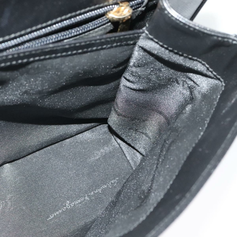 【日本直送】Salvatore Ferragamo Gancini 手提包 皮革 兩用 黑色 金色 正品 BA5503-20