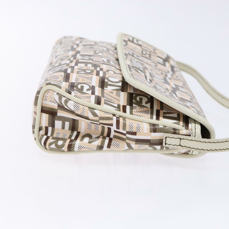 【日本直送】Salvatore Ferragamo 配件包 PVC 米色 銀色 正品 BA5509-2