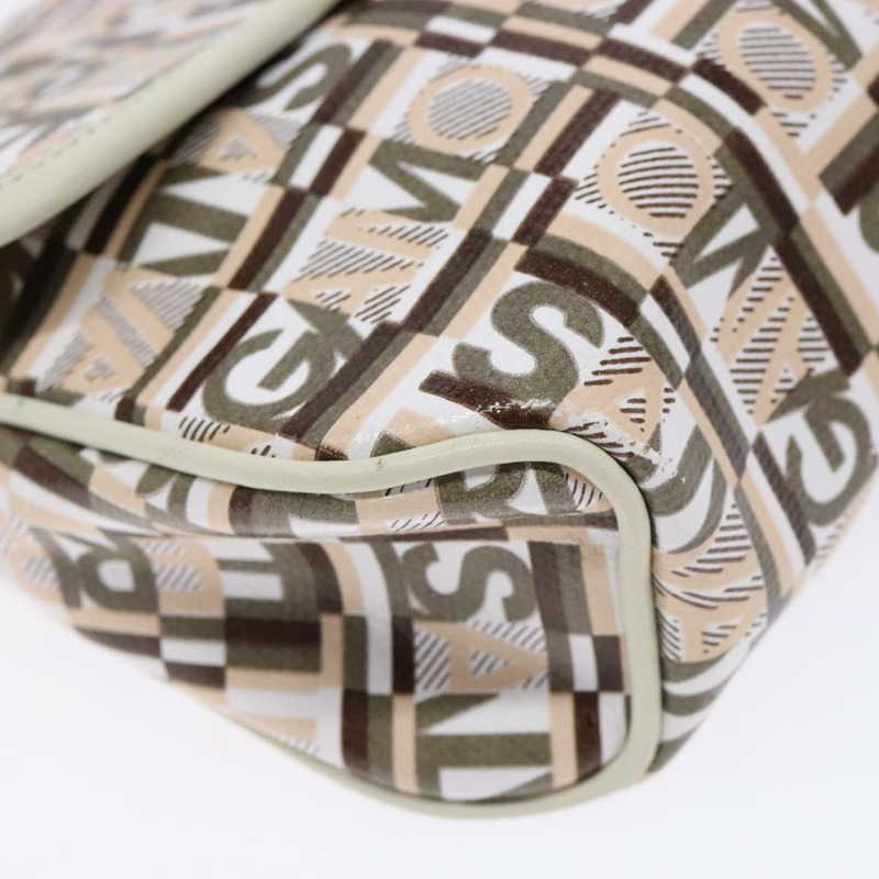 【日本直送】Salvatore Ferragamo 配件包 PVC 米色 銀色 正品 BA5509-13