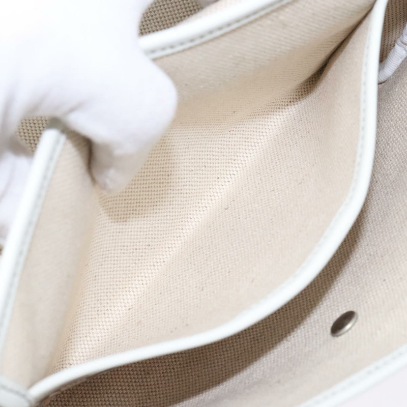 【日本直送】Salvatore Ferragamo 配件包 PVC 米色 銀色 正品 BA5509-19