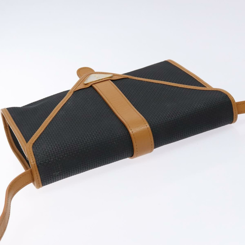 【日本直送】SAINT LAURENT 單肩包 PVC 皮革 棕色 金色 正品 BA5492-5