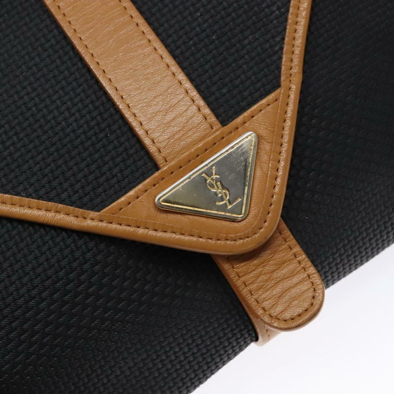 【日本直送】SAINT LAURENT 單肩包 PVC 皮革 棕色 金色 正品 BA5492-8