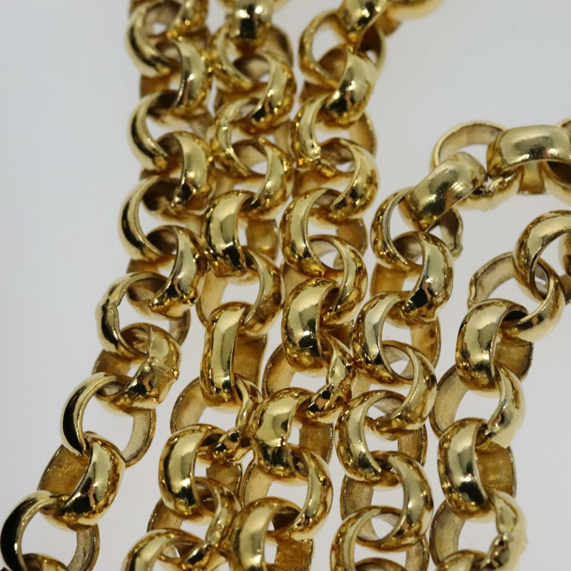 【日本直送】Salvatore Ferragamo 鏈條單肩包 皮革 黑色 金色 正品 BA5489-7