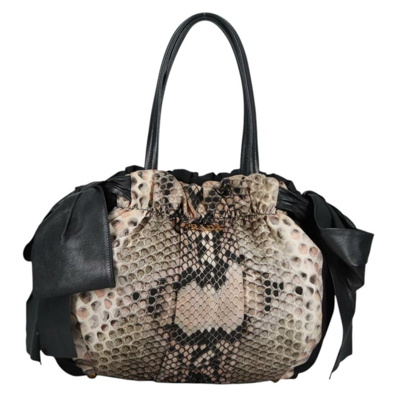 【日本直送】PRADA 尼龍黑色金色托特包 正品 yk19341V-0