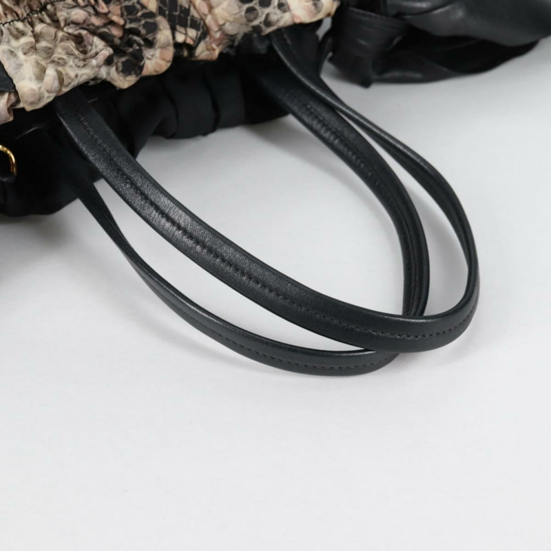 【日本直送】PRADA 尼龍黑色金色托特包 正品 yk19341V-6