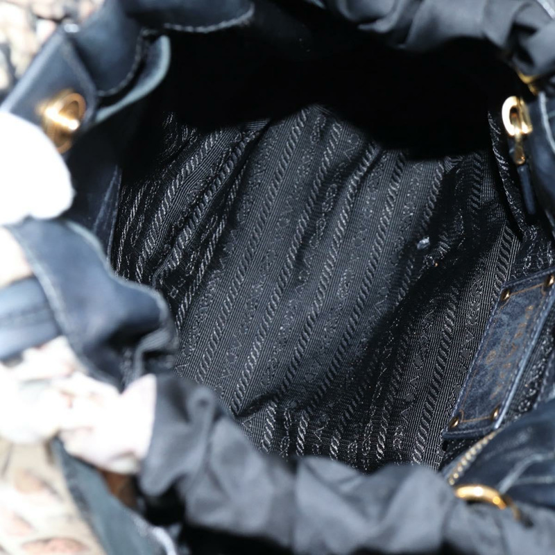 【日本直送】PRADA 尼龍黑色金色托特包 正品 yk19341V-10