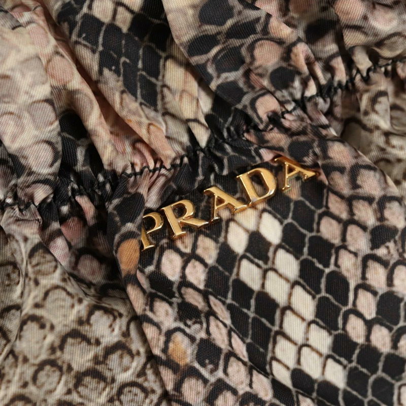 【日本直送】PRADA 尼龍黑色金色托特包 正品 yk19341V-16