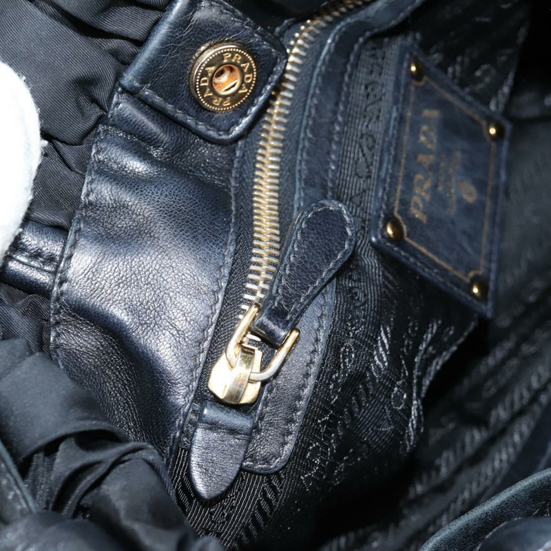 【日本直送】PRADA 尼龍黑色金色托特包 正品 yk19341V-19