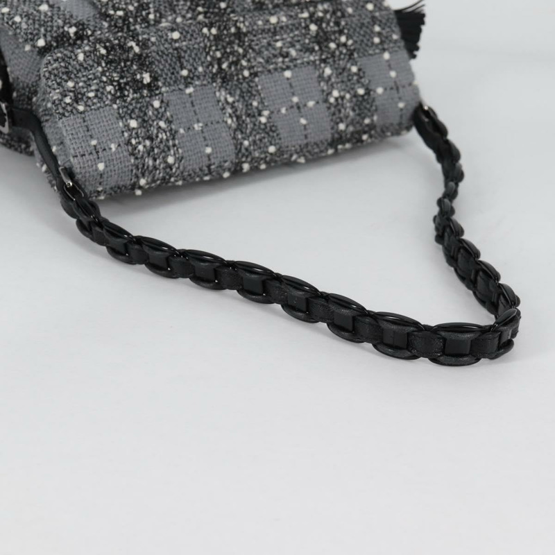 【日本直送】Salvatore Ferragamo 羊毛灰色銀色單肩包 正品 BA5563V-6