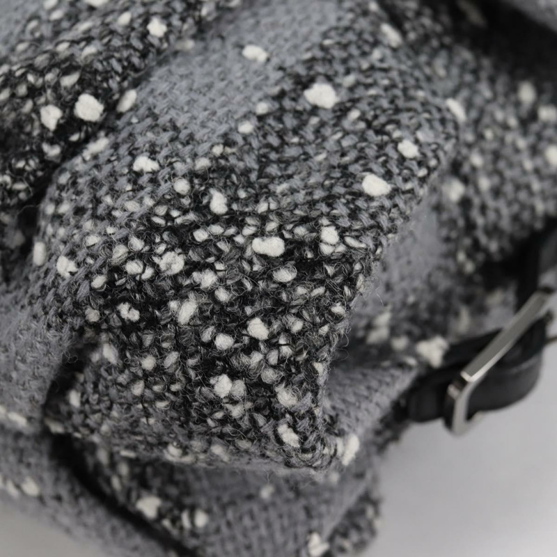 【日本直送】Salvatore Ferragamo 羊毛灰色銀色單肩包 正品 BA5563V-15