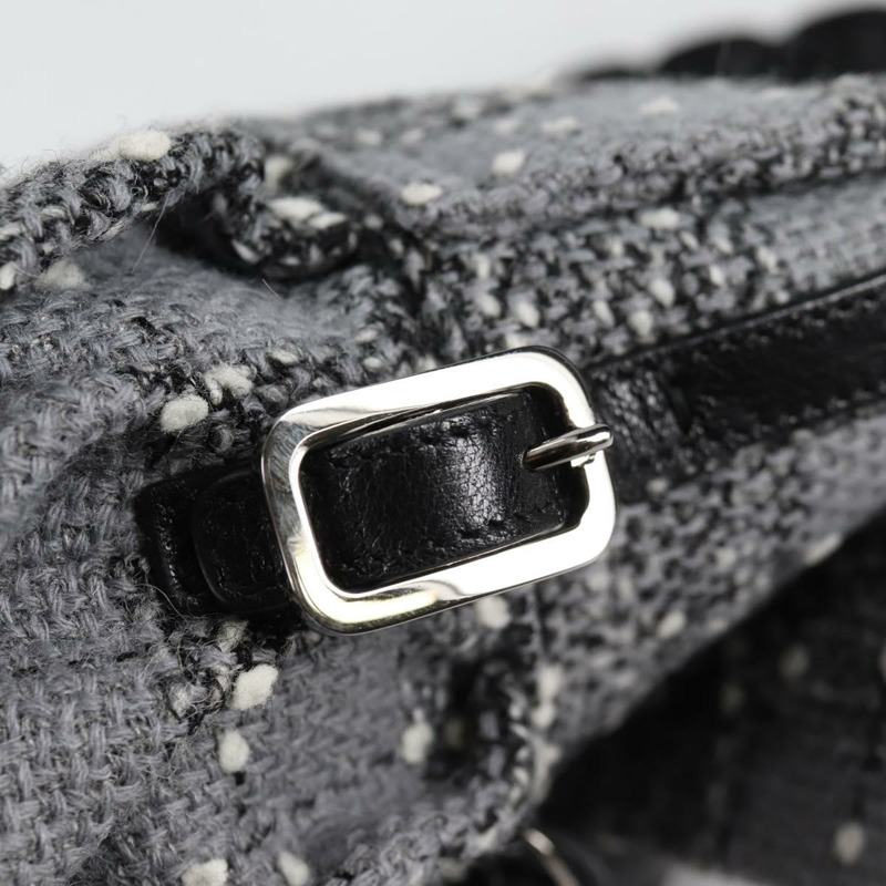 【日本直送】Salvatore Ferragamo 羊毛灰色銀色單肩包 正品 BA5563V-18