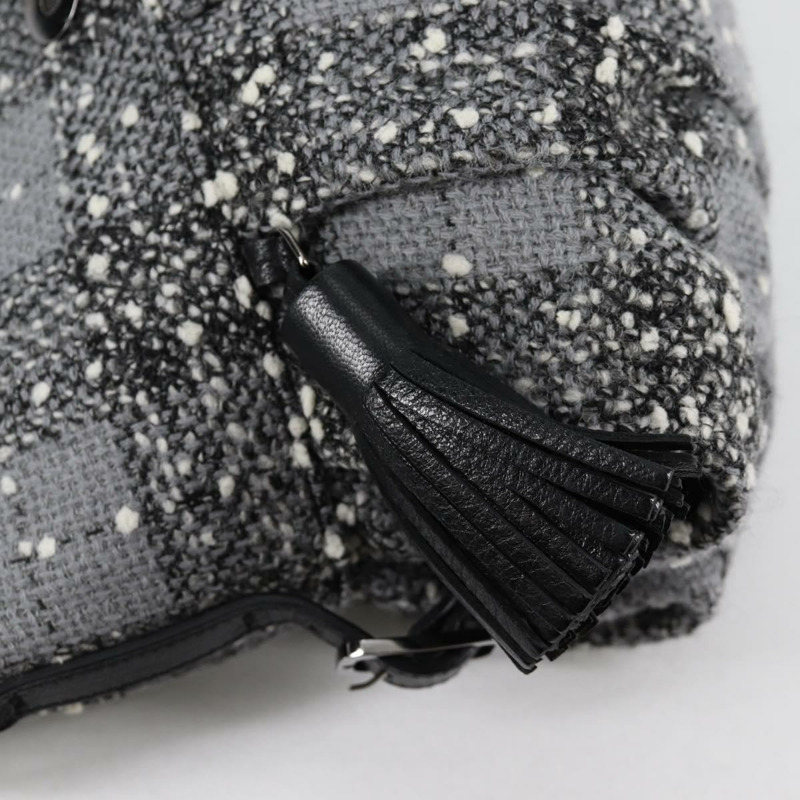 【日本直送】Salvatore Ferragamo 羊毛灰色銀色單肩包 正品 BA5563V-19