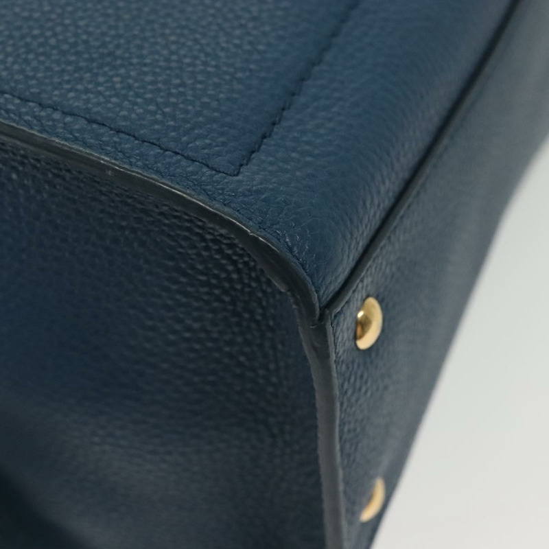 【日本直送】Salvatore Ferragamo 手提包 皮革 藍色 金色 正品 140893-14