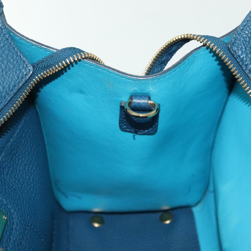 【日本直送】Salvatore Ferragamo 手提包 皮革 藍色 金色 正品 140893-19