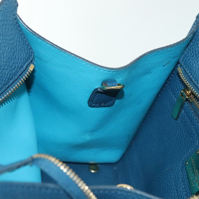 【日本直送】Salvatore Ferragamo 手提包 皮革 藍色 金色 正品 140893-20