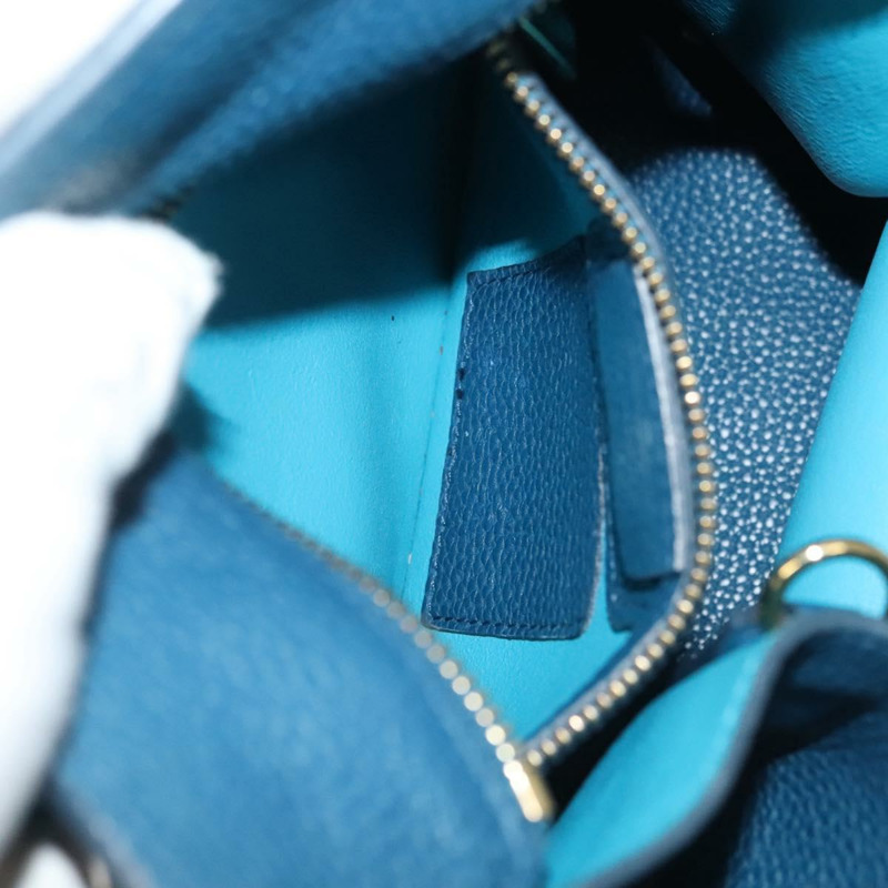 【日本直送】Salvatore Ferragamo 手提包 皮革 藍色 金色 正品 140893-21