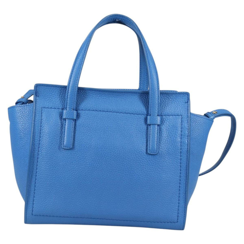 【日本直送】Salvatore Ferragamo Gancini 手提包 皮革 2way Blue Gold Auth 140859V-1