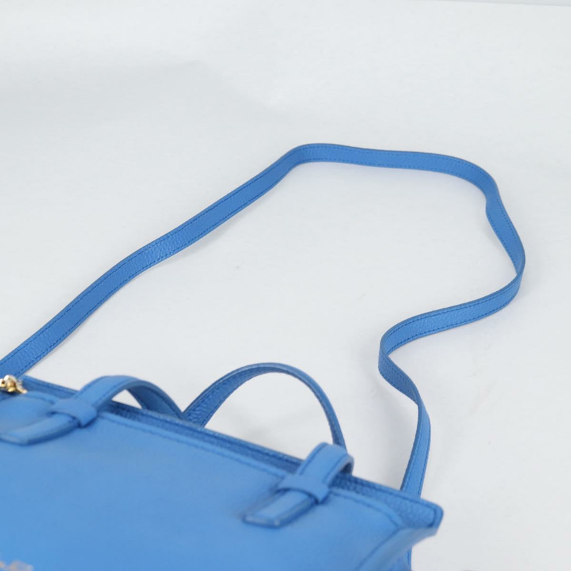 【日本直送】Salvatore Ferragamo Gancini 手提包 皮革 2way Blue Gold Auth 140859V-13