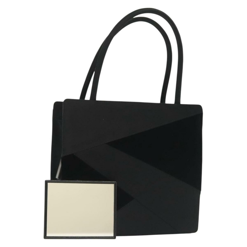 【日本直送】BOTTEGA VENETA 手提包 絲絨 黑色 銀色 正品 SW1491-0