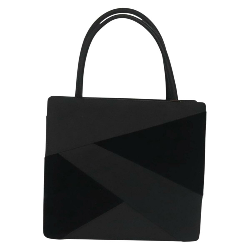 【日本直送】BOTTEGA VENETA 手提包 絲絨 黑色 銀色 正品 SW1491-1