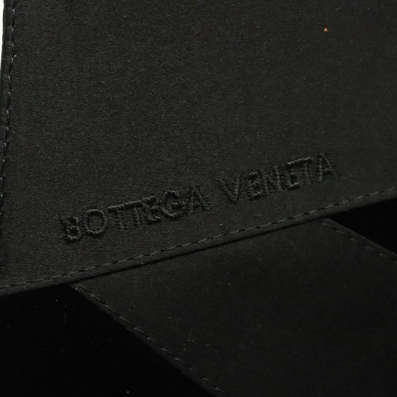 【日本直送】BOTTEGA VENETA 手提包 絲絨 黑色 銀色 正品 SW1491-17