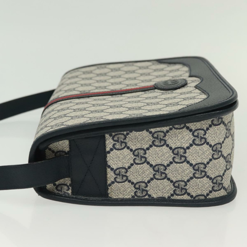 【日本直送】GUCCI GG Supreme Sherry Line 單肩包 PVC 海軍藍/金色 001 113 0551 正品 SW1462-3