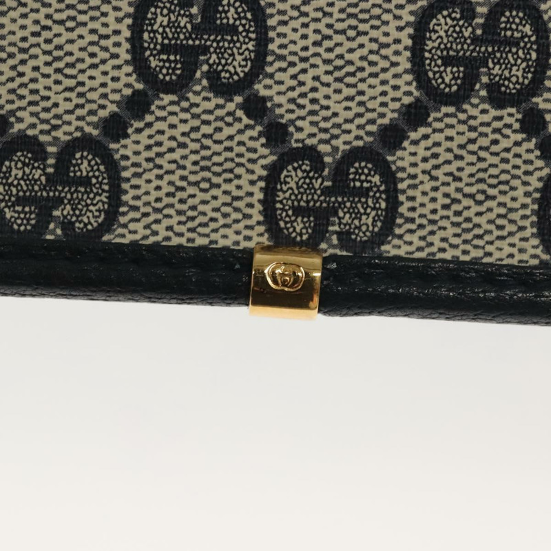 【日本直送】GUCCI GG Supreme Sherry Line 單肩包 PVC 海軍藍/金色 001 113 0551 正品 SW1462-8