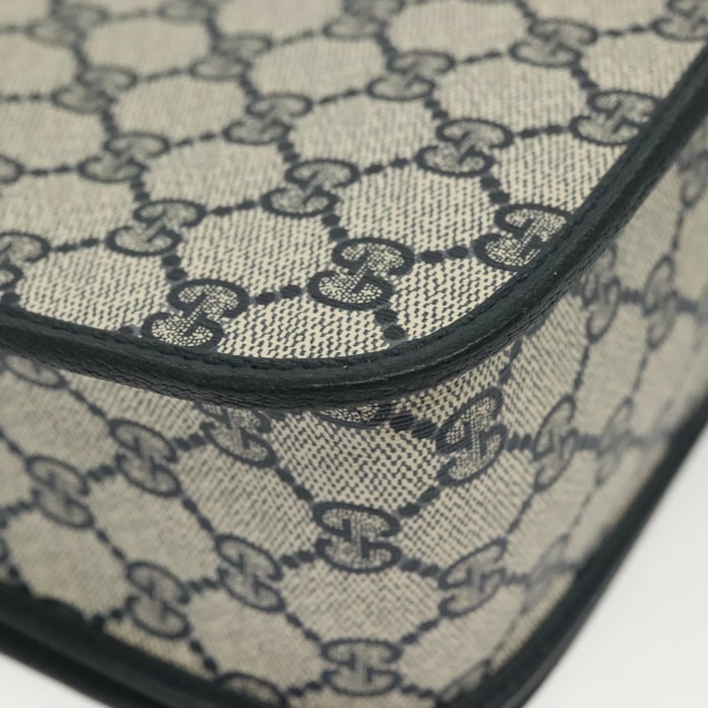 【日本直送】GUCCI GG Supreme Sherry Line 單肩包 PVC 海軍藍/金色 001 113 0551 正品 SW1462-15