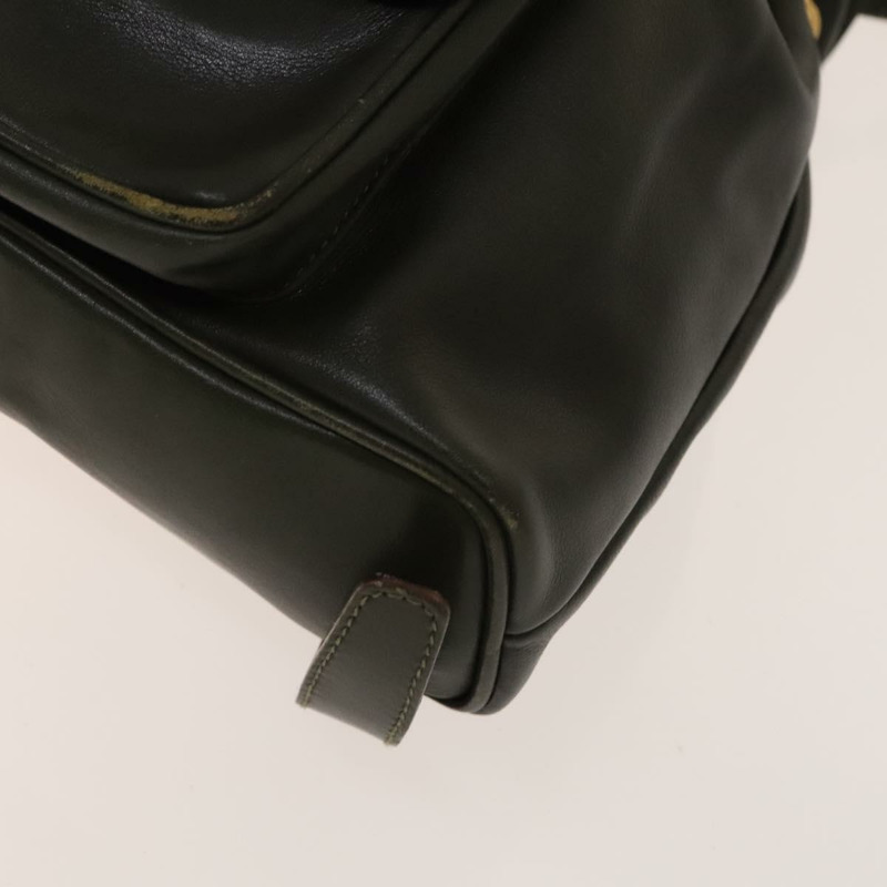 【日本直送】GUCCI 竹節雙肩包 皮革 暢貨卡其色 金色 003 3444 0030 正品 BA5469-8