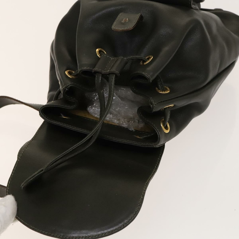 【日本直送】GUCCI 竹節雙肩包 皮革 暢貨卡其色 金色 003 3444 0030 正品 BA5469-9