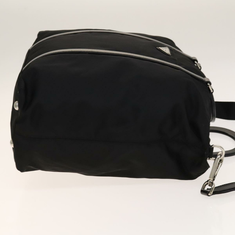【日本直送】PRADA 尼龍手提包 黑色 銀色 正品 SW1455-2