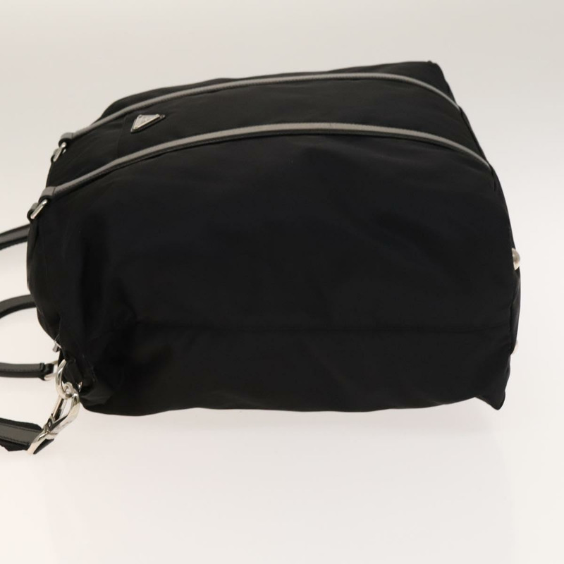 【日本直送】PRADA 尼龍手提包 黑色 銀色 正品 SW1455-3