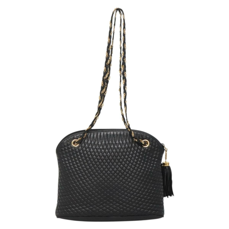 【日本直送】BALLY 鏈條單肩包 皮革 黑色 金色 正品 SW1496-1