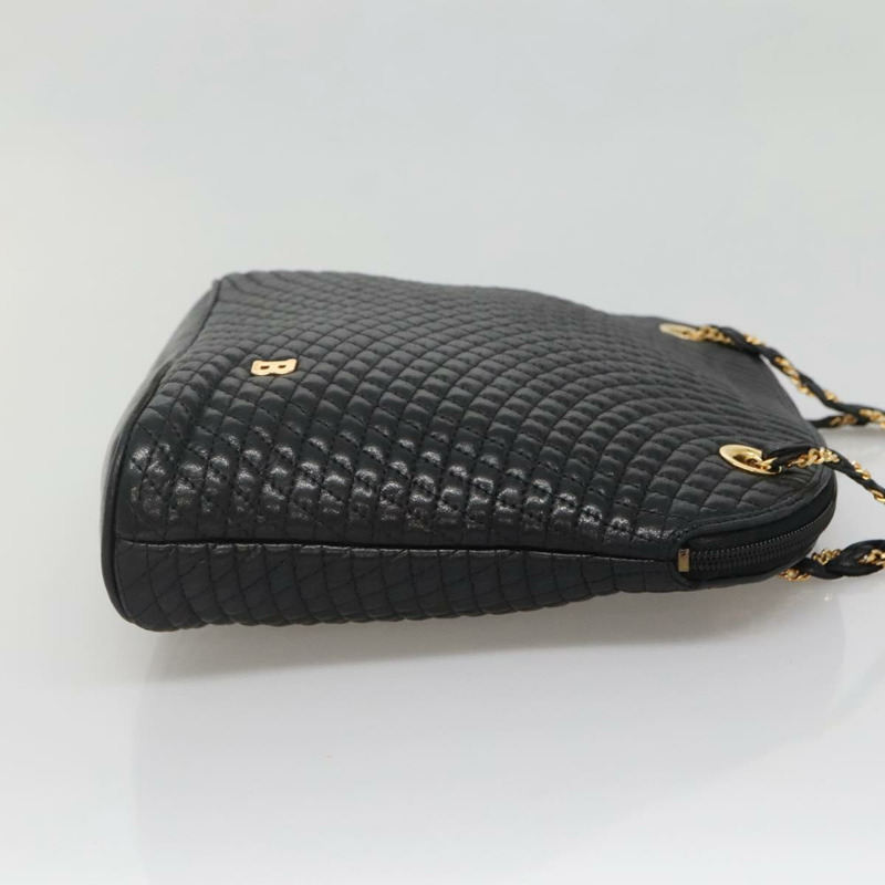 【日本直送】BALLY 鏈條單肩包 皮革 黑色 金色 正品 SW1496-3