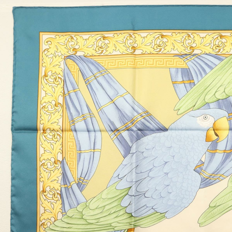 【日本直送】Salvatore Ferragamo 絲巾 藍色 Auth SW1502-1