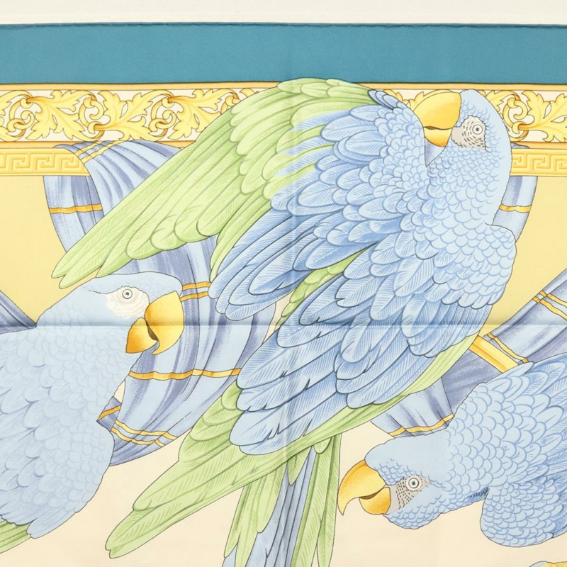 【日本直送】Salvatore Ferragamo 絲巾 藍色 Auth SW1502-2