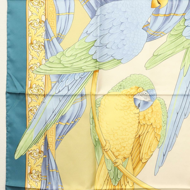 【日本直送】Salvatore Ferragamo 絲巾 藍色 Auth SW1502-4