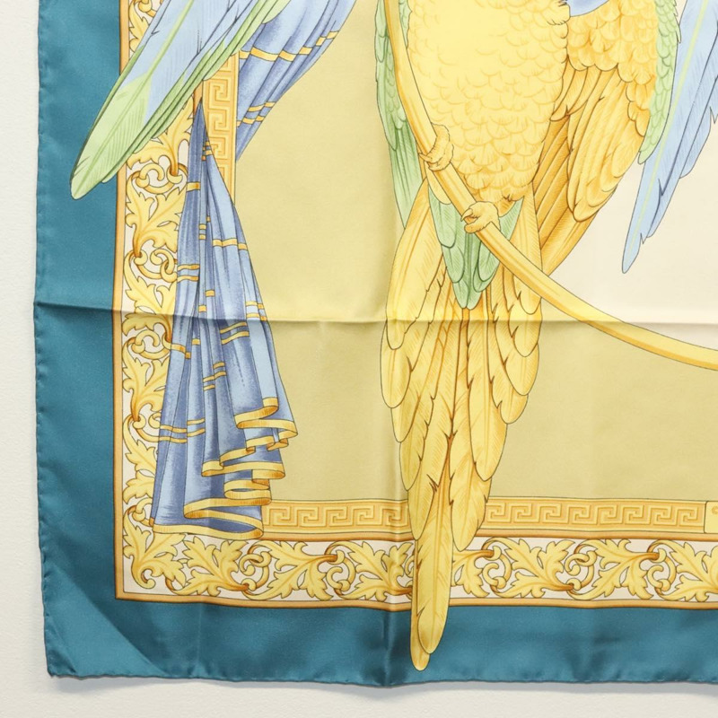 【日本直送】Salvatore Ferragamo 絲巾 藍色 Auth SW1502-7