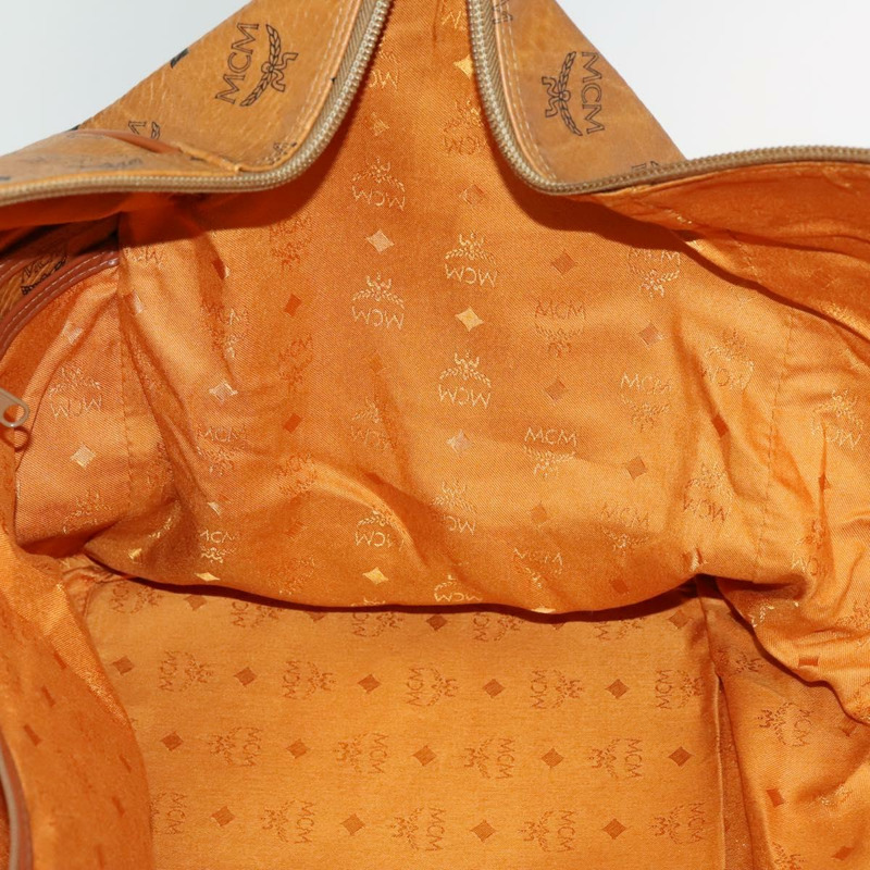 【日本直送】MCM Logoogram Vicetos 波士頓包 PVC 皮革 棕色 金色 正品 yk19343-19