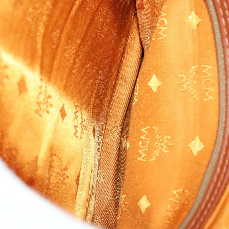 【日本直送】MCM Logoogram Vicetos 波士頓包 PVC 皮革 棕色 金色 正品 yk19343-21