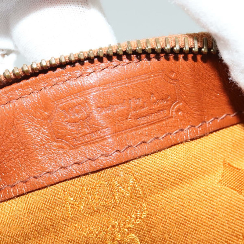 【日本直送】MCM Logoogram Vicetos 波士頓包 PVC 皮革 棕色 金色 正品 137869-9